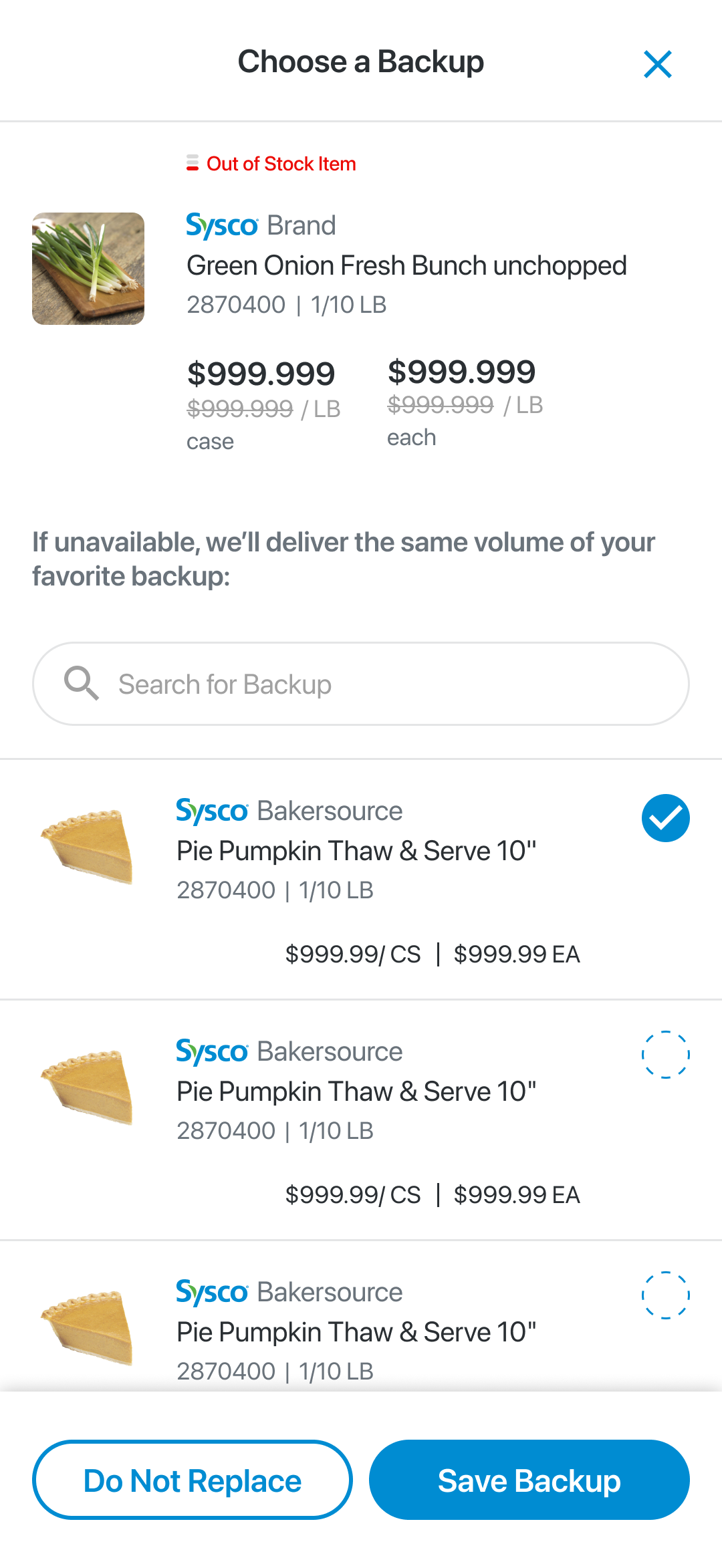 Choose a Backup interface