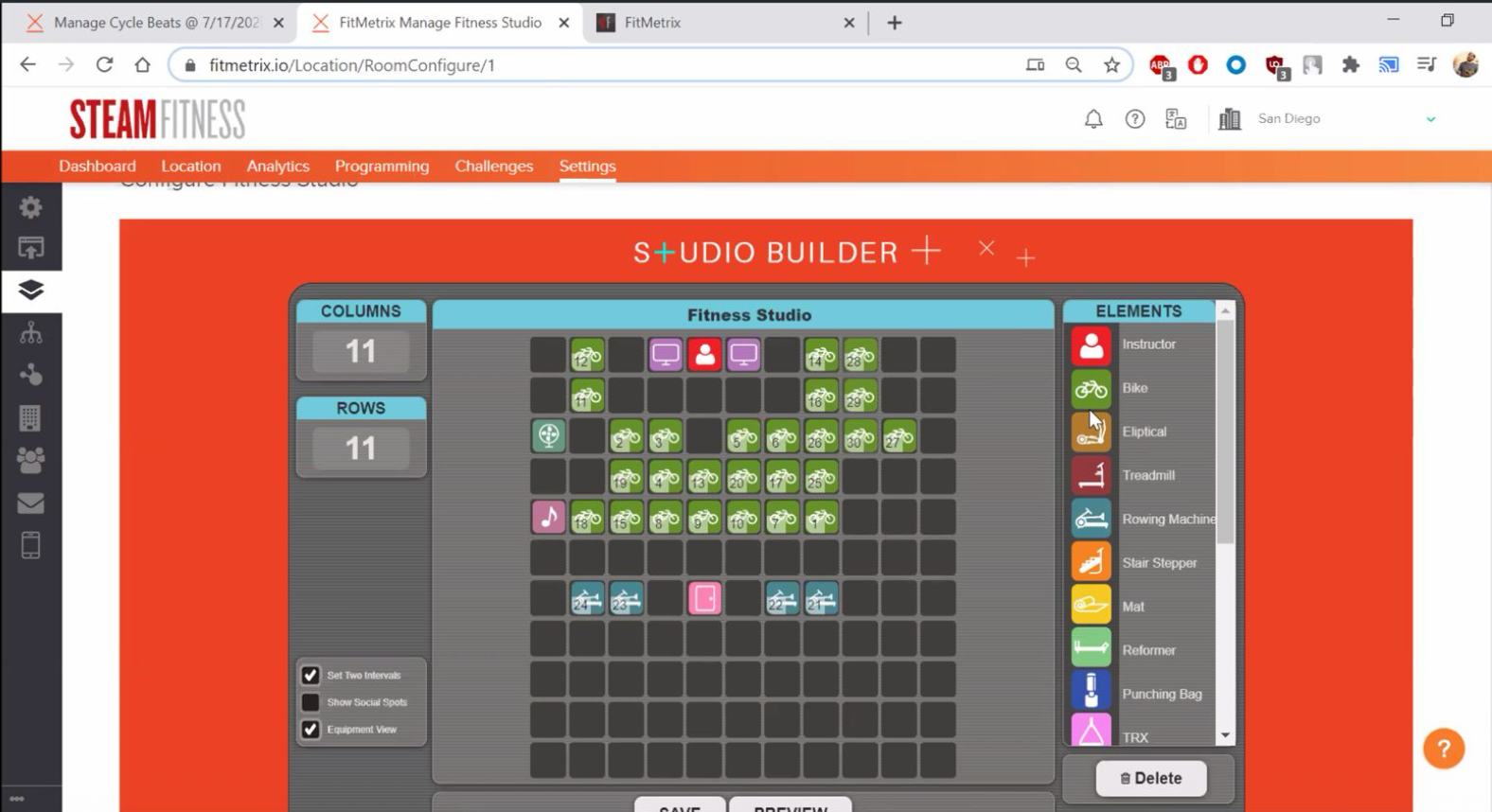 Original Pick-a-Spot interface